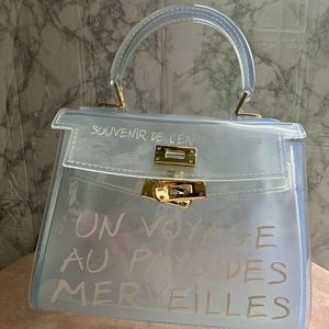 Luxury brand transparent jelly handbag - clear crossbody bag